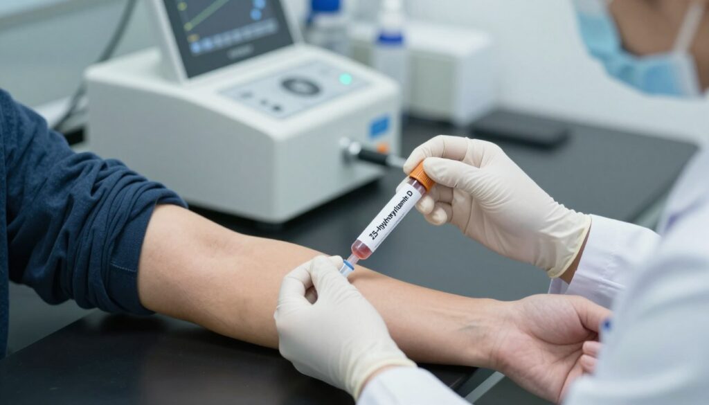 Blood test for vitamin D levels being conducted