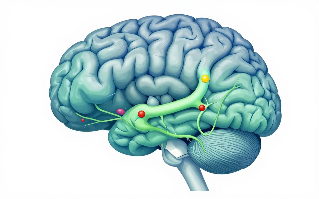 Brain chemistry showing vitamin D effects on anxiety pathways