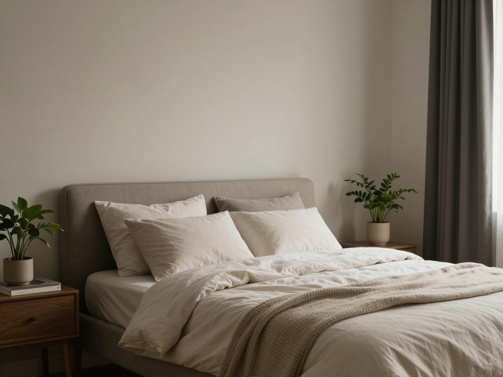 Peaceful bedroom setup for better PMDD sleep quality