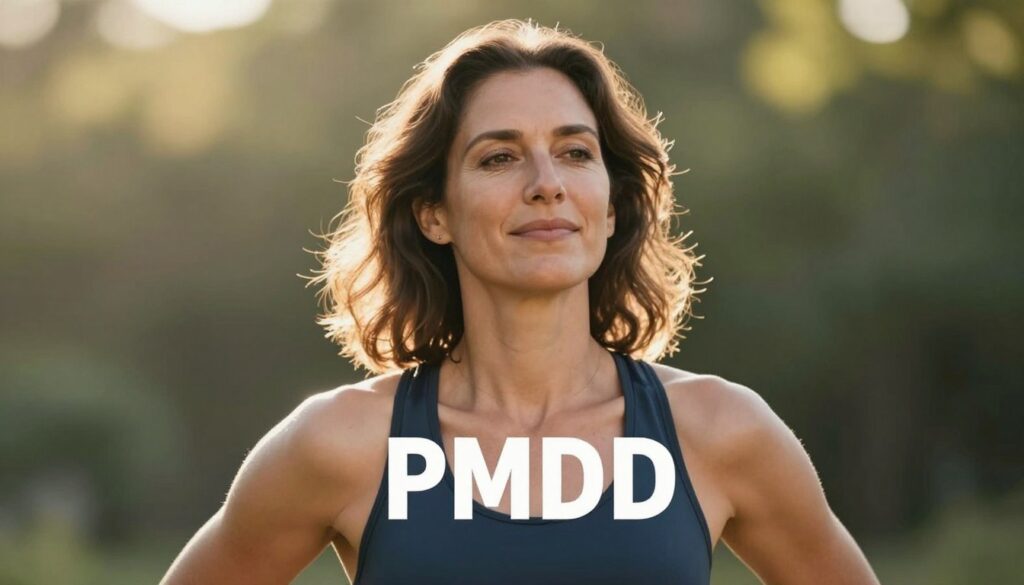 hopeful woman managing PMDD symptoms successfully