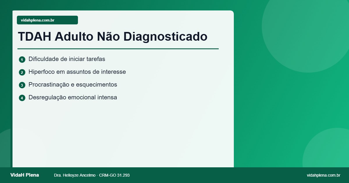 Sinais de TDAH não diagnosticado em adultos