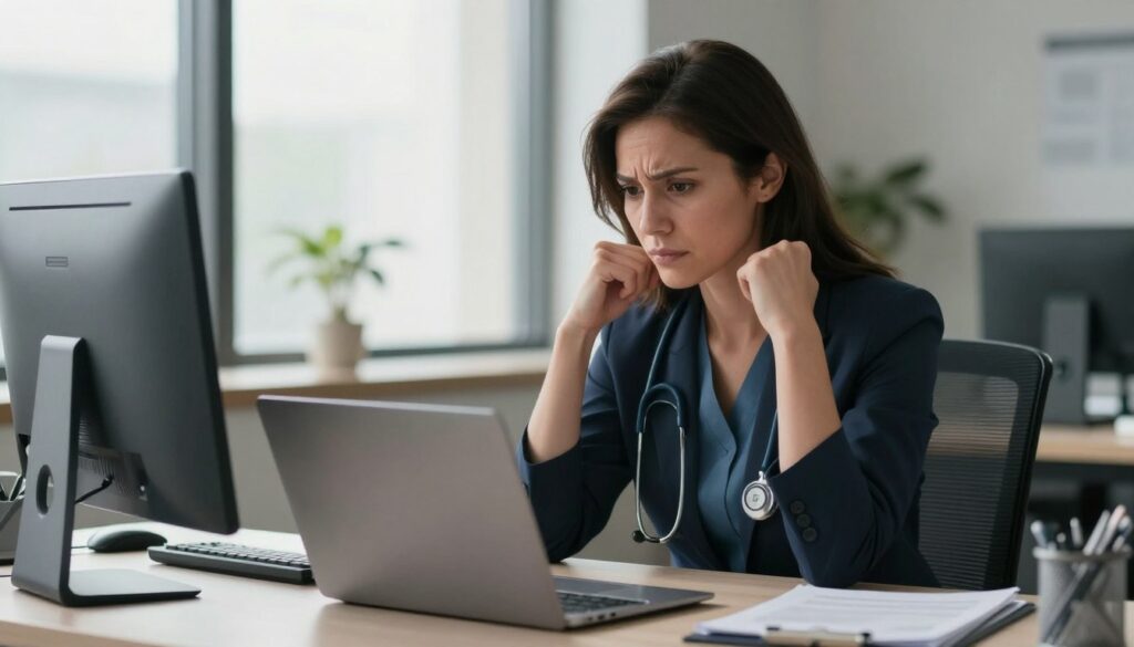 what is high functioning anxiety - professional woman appearing calm while internally overwhelmed